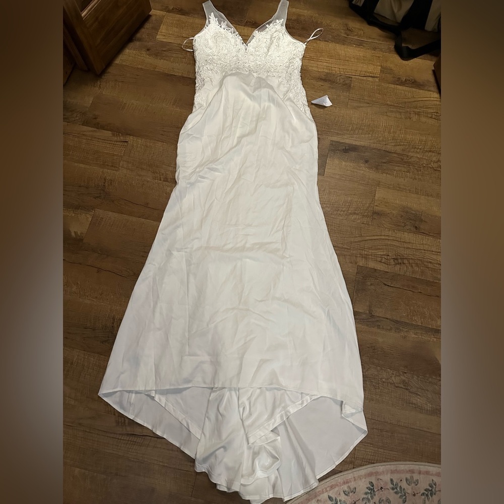 Lulus Precious Promise White Satin Embroidered Lace
Mermaid Maxi Dress - Picture 5 of 8